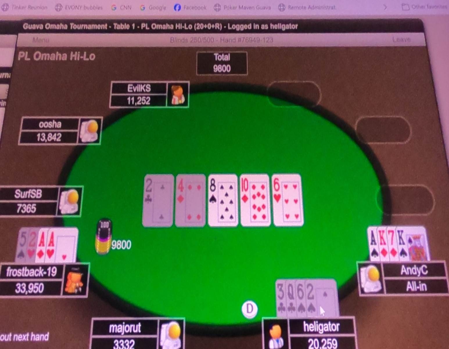 A computer screen shot of a poker table

AI-generated content may be incorrect.