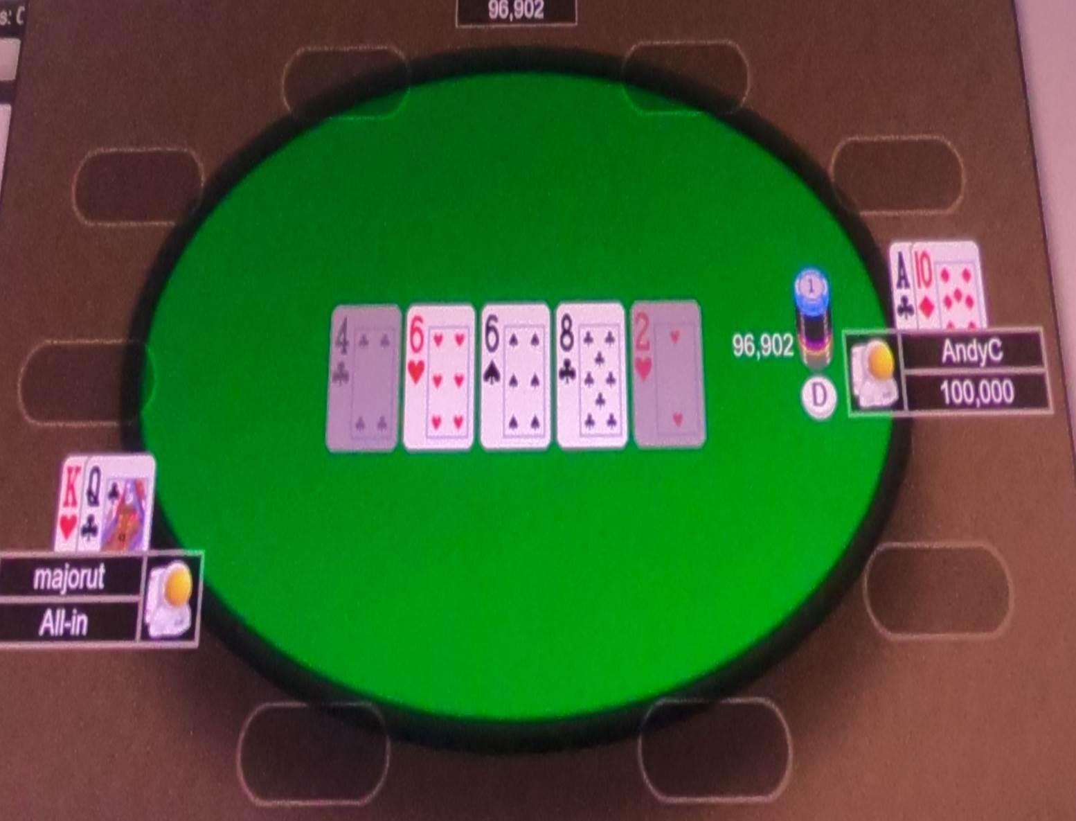 A green screen with cards on it

AI-generated content may be incorrect.