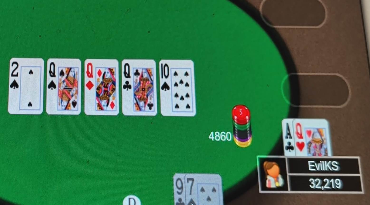 A close up of a poker table

AI-generated content may be incorrect.