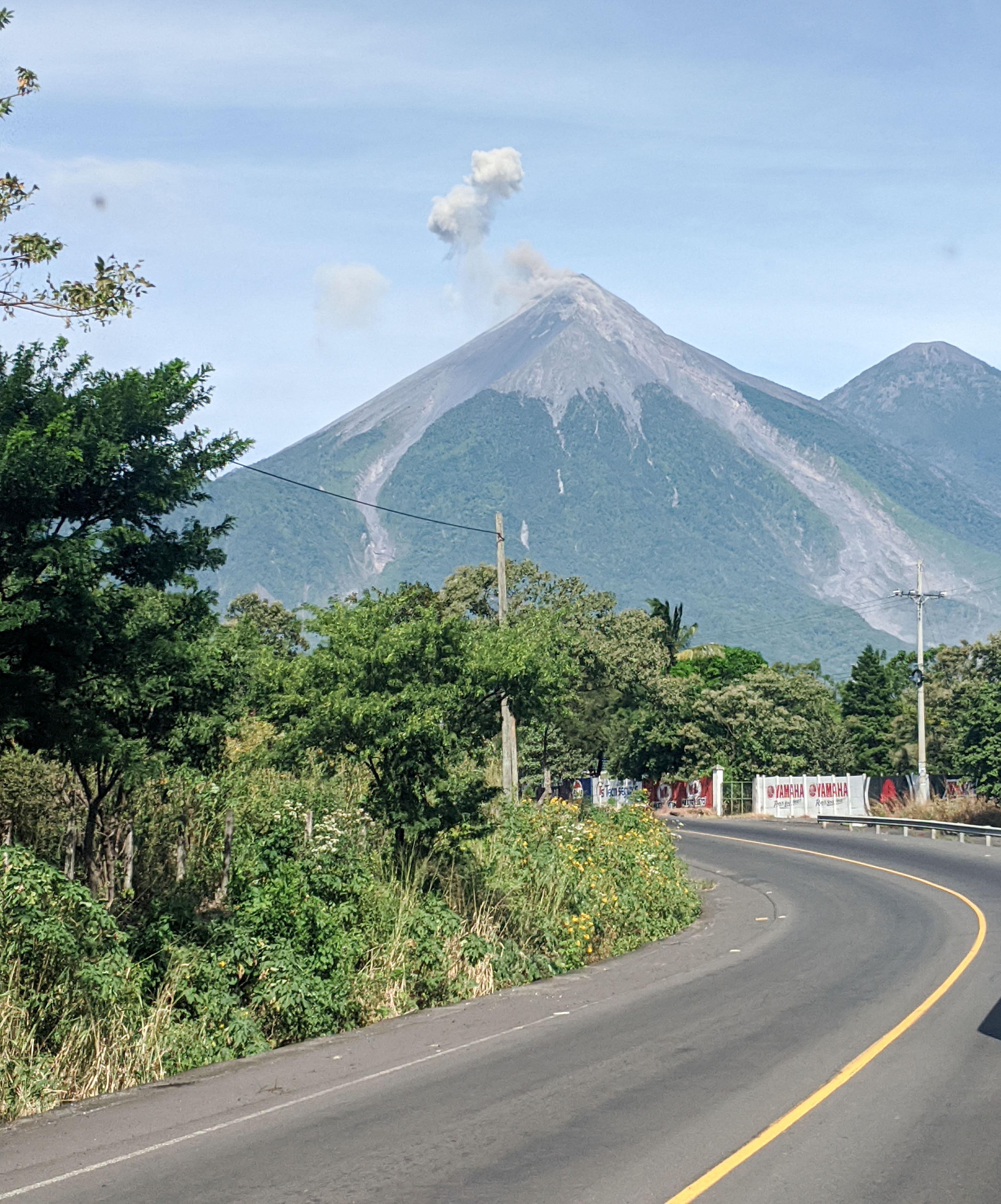 The volcano was active today