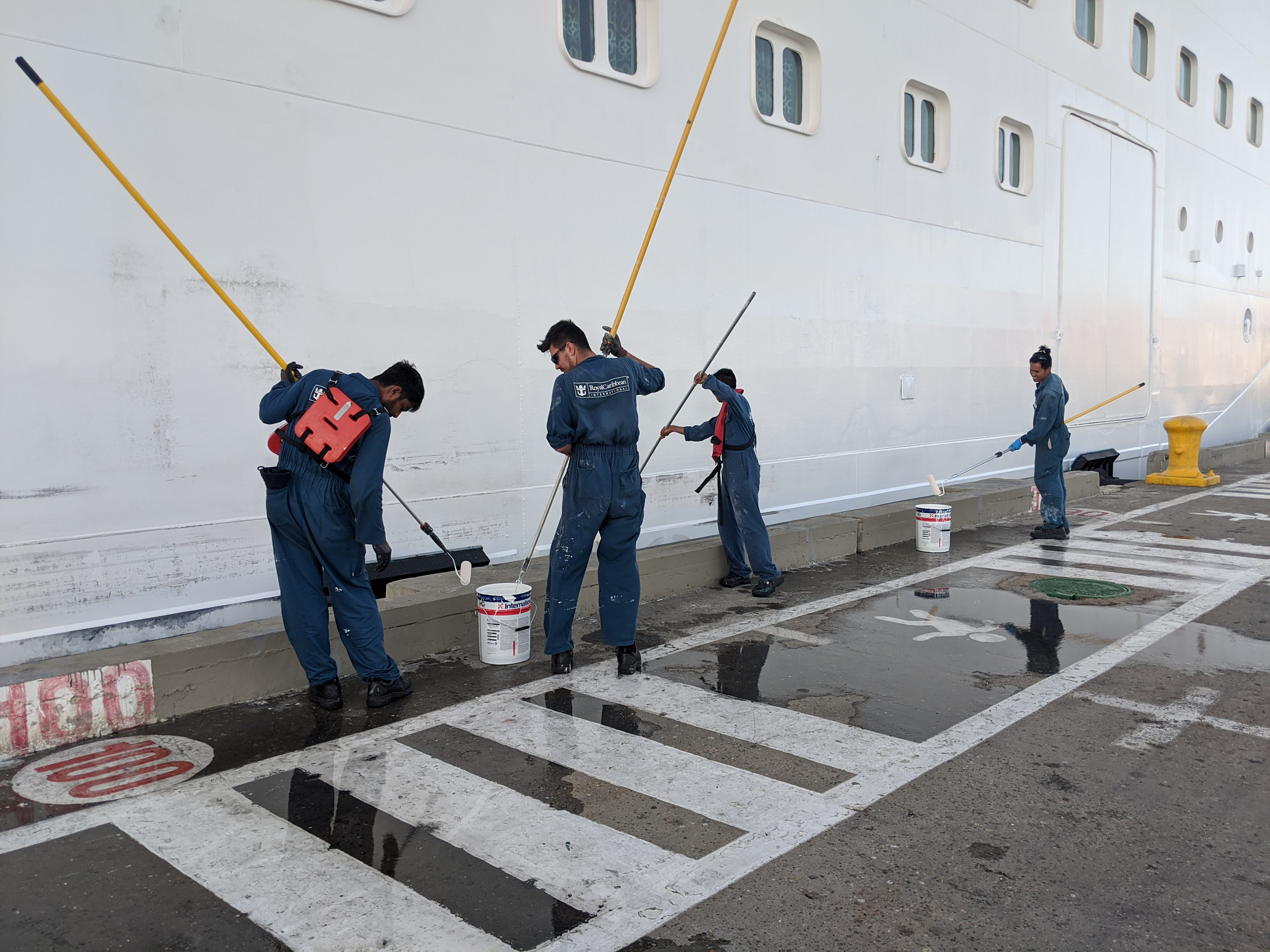 Repainting after Panama Canal transit