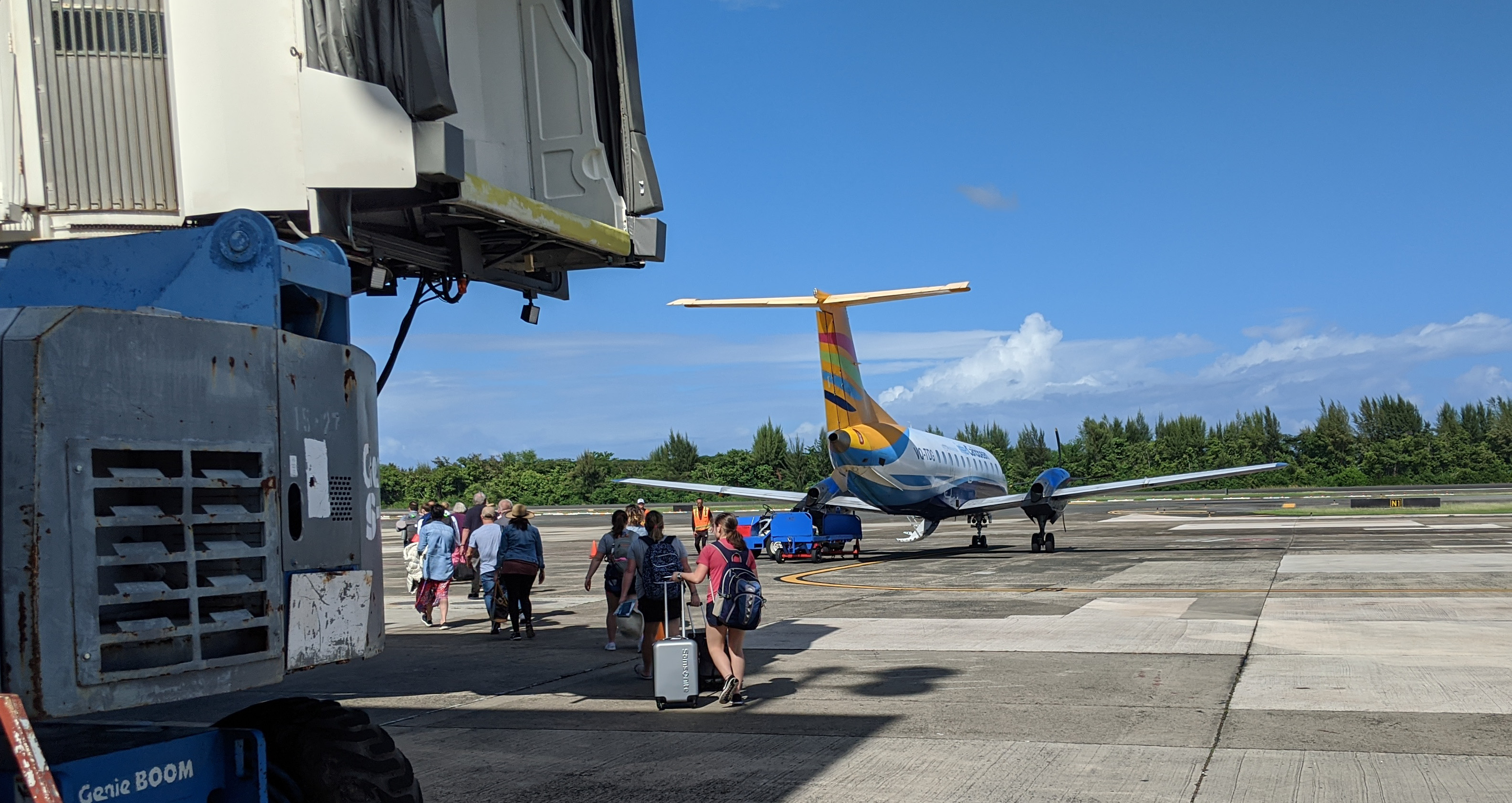 Flying to Tortola, British Virgin Islands