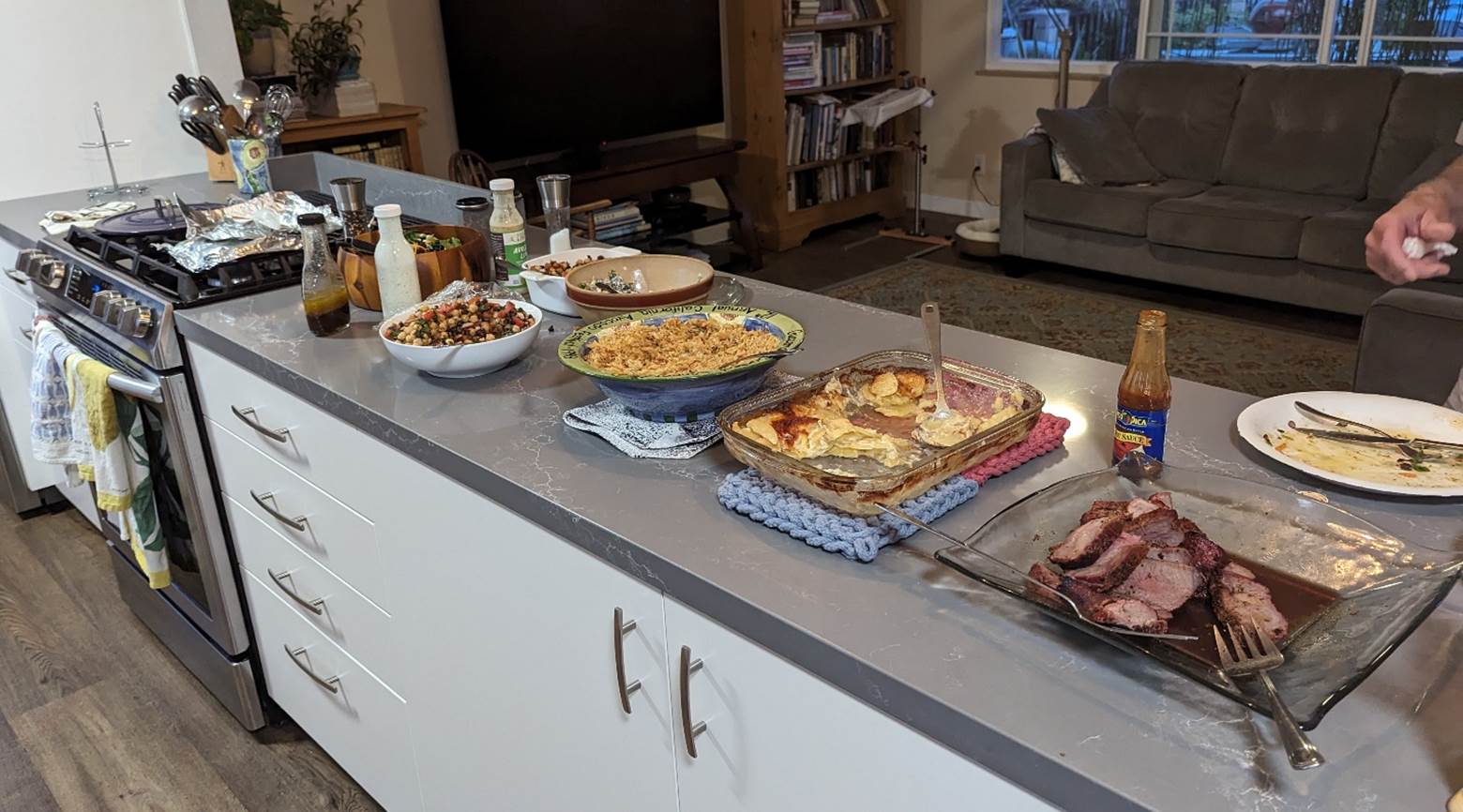 A table with food on it

Description automatically generated