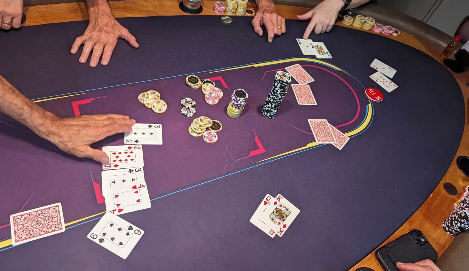 A group of people playing poker

Description automatically generated