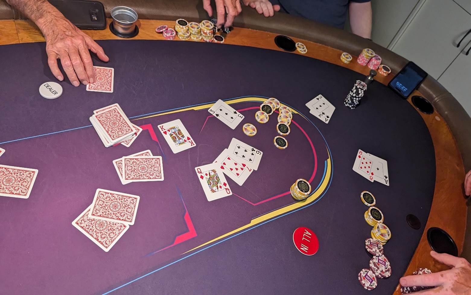 A group of people playing poker

Description automatically generated